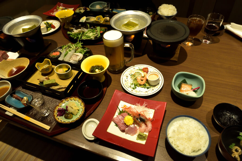 瀬波グランドホテル はぎのや 夕食 photo by サラリーマン日乗