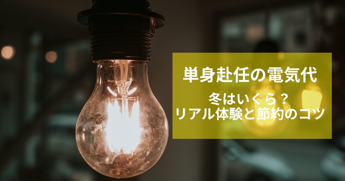 単身赴任の電気代｜冬はいくら？リアル体験と節約のコツ